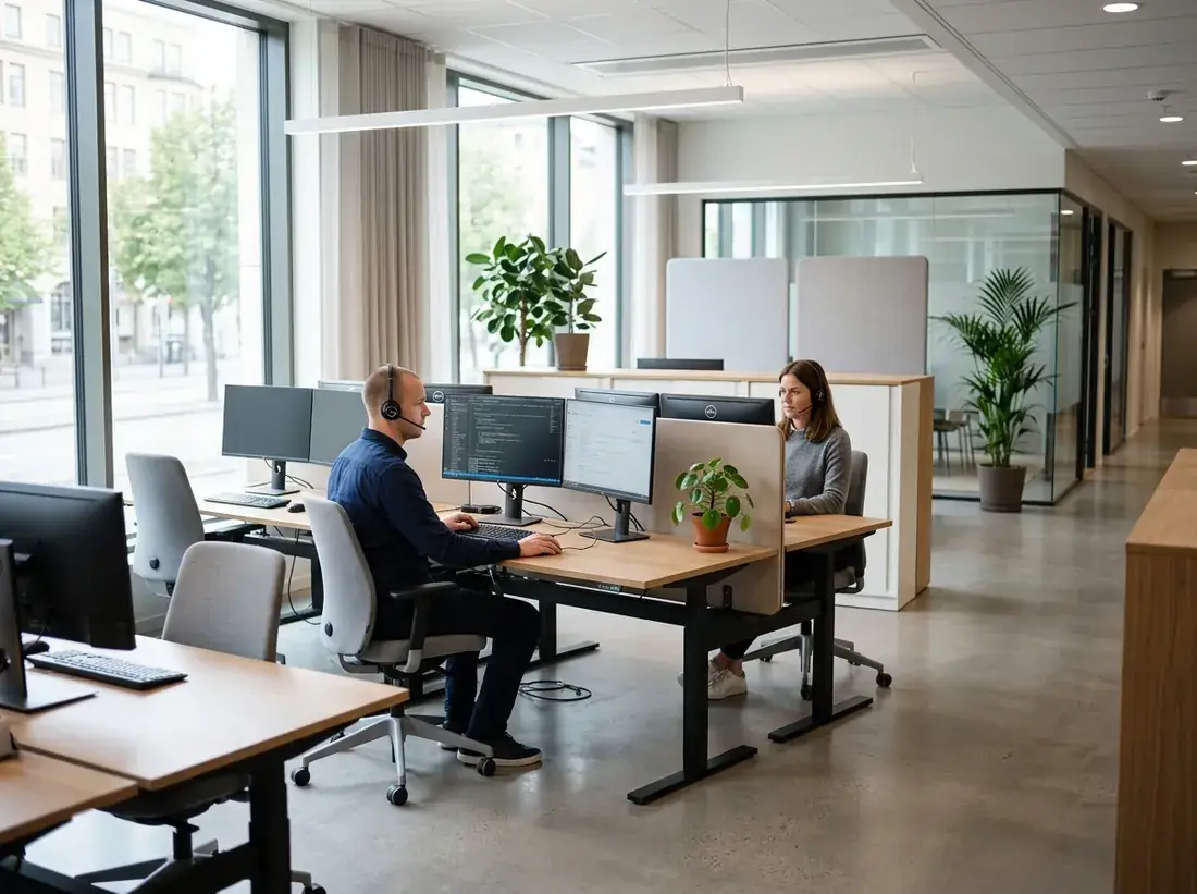 L'équipe support de Global SP au travail dans ses bureaux